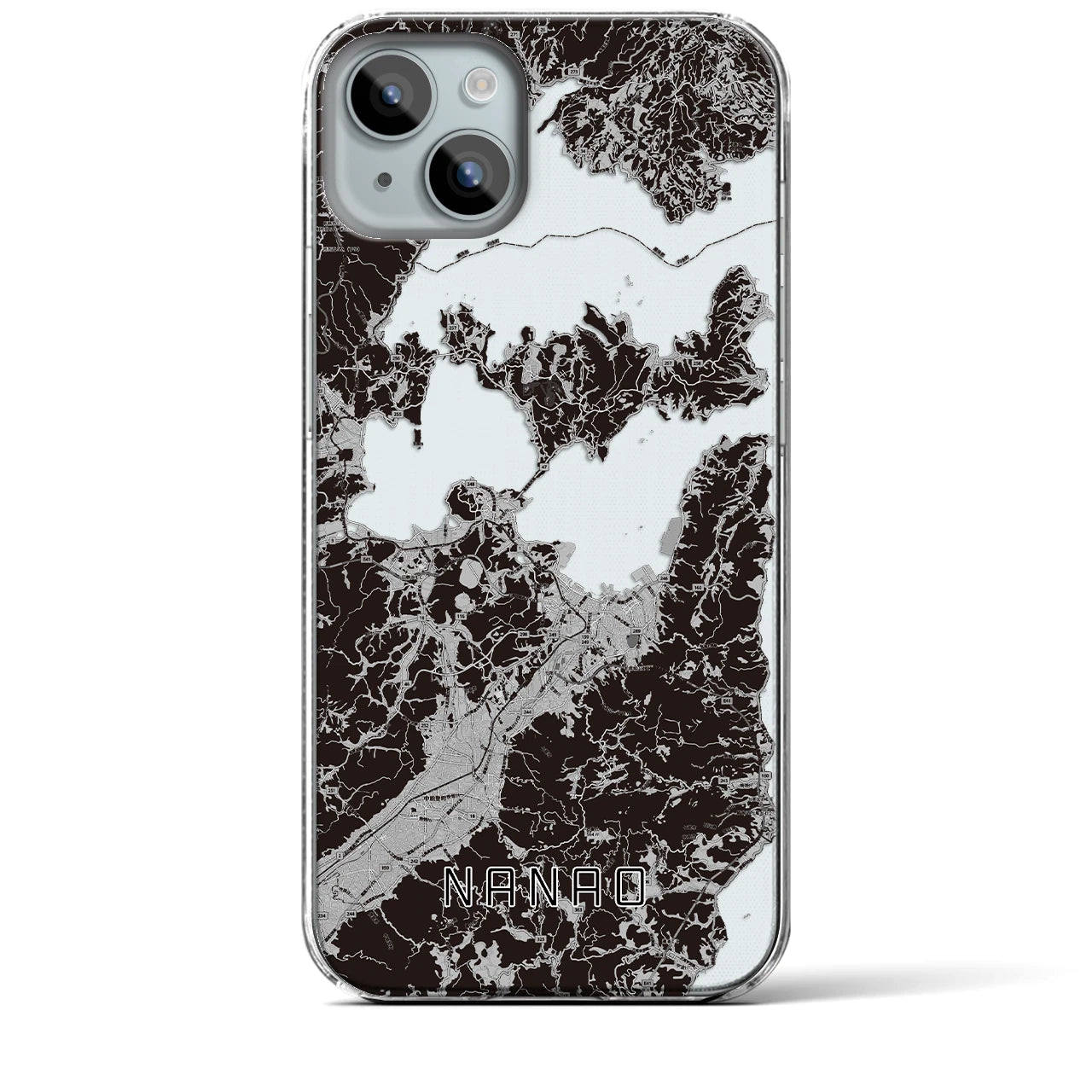 【七尾(石川県)】地図柄iPhoneケース(クリアタイプ)