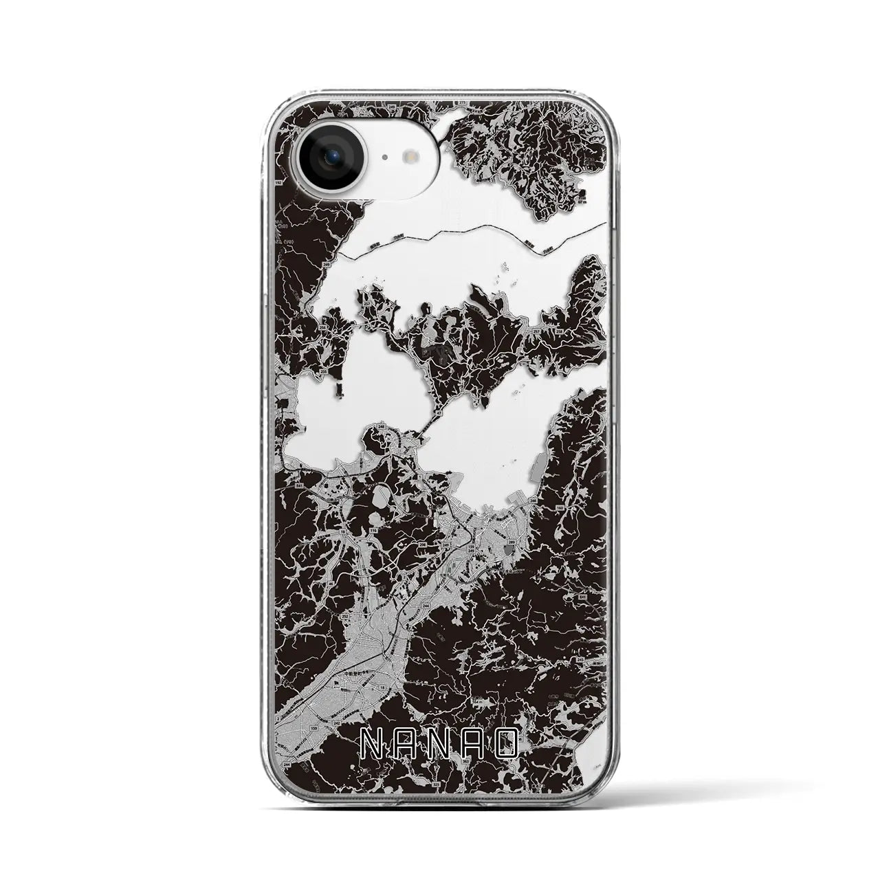 【七尾(石川県)】地図柄iPhoneケース(クリアタイプ)