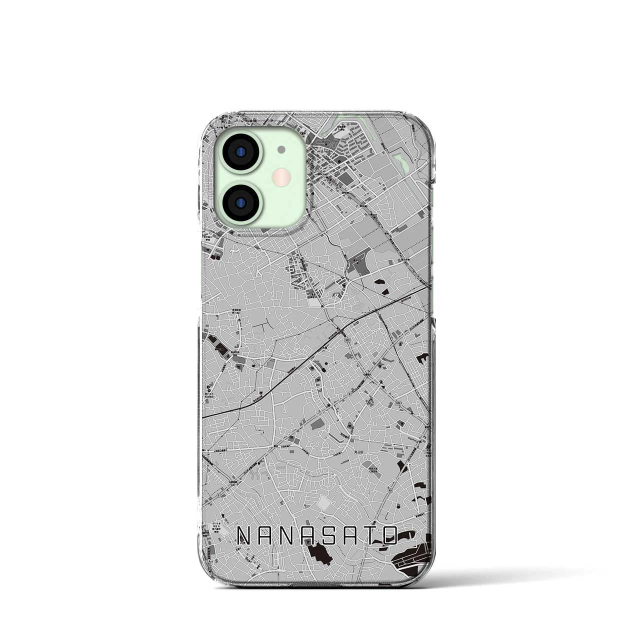 【七里(埼玉県)】地図柄iPhoneケース(クリアタイプ)