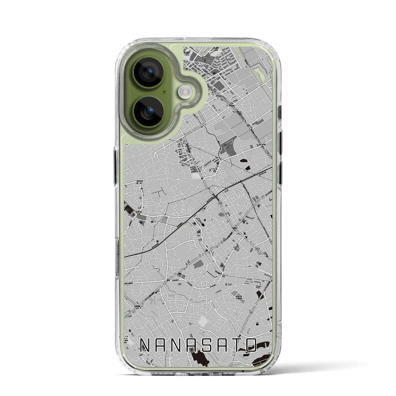 【七里(埼玉県)】地図柄iPhoneケース(MagSafeタイプ)
