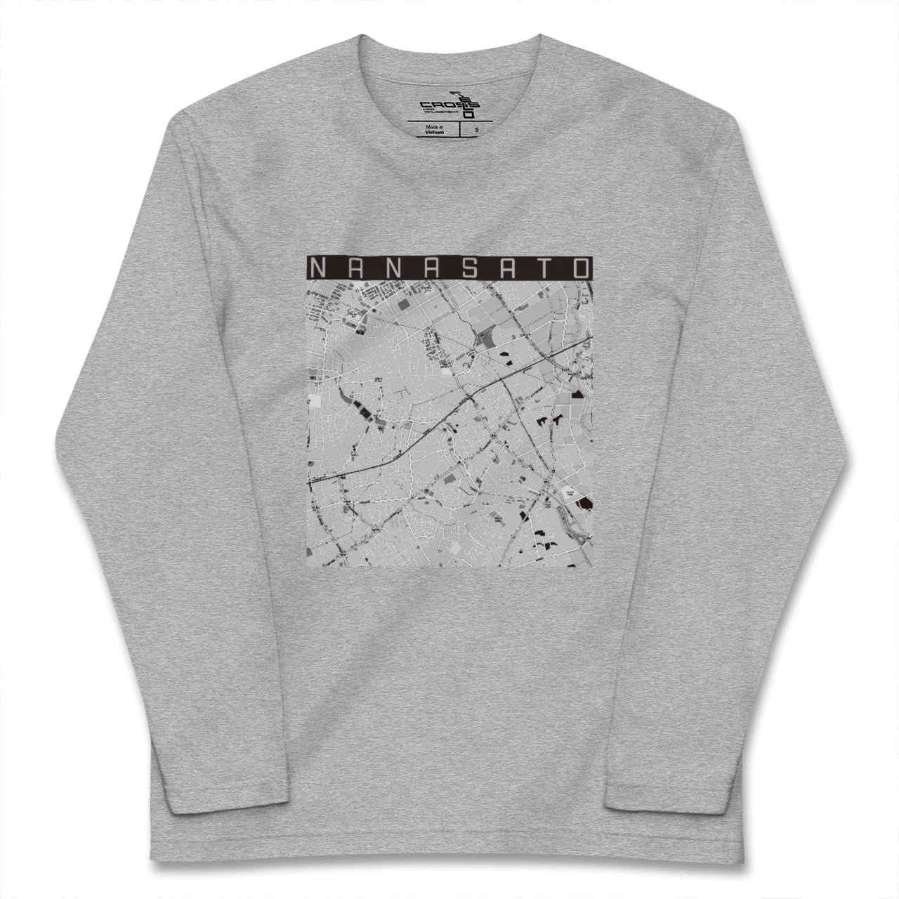 【七里(埼玉県)】地図柄ロングスリーブTシャツ