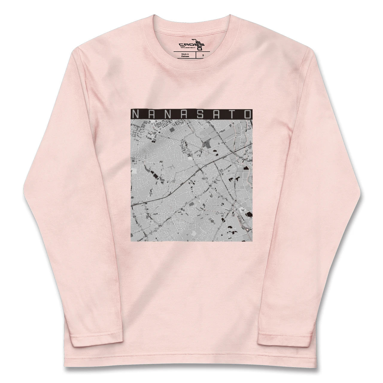 【七里(埼玉県)】地図柄ロングスリーブTシャツ