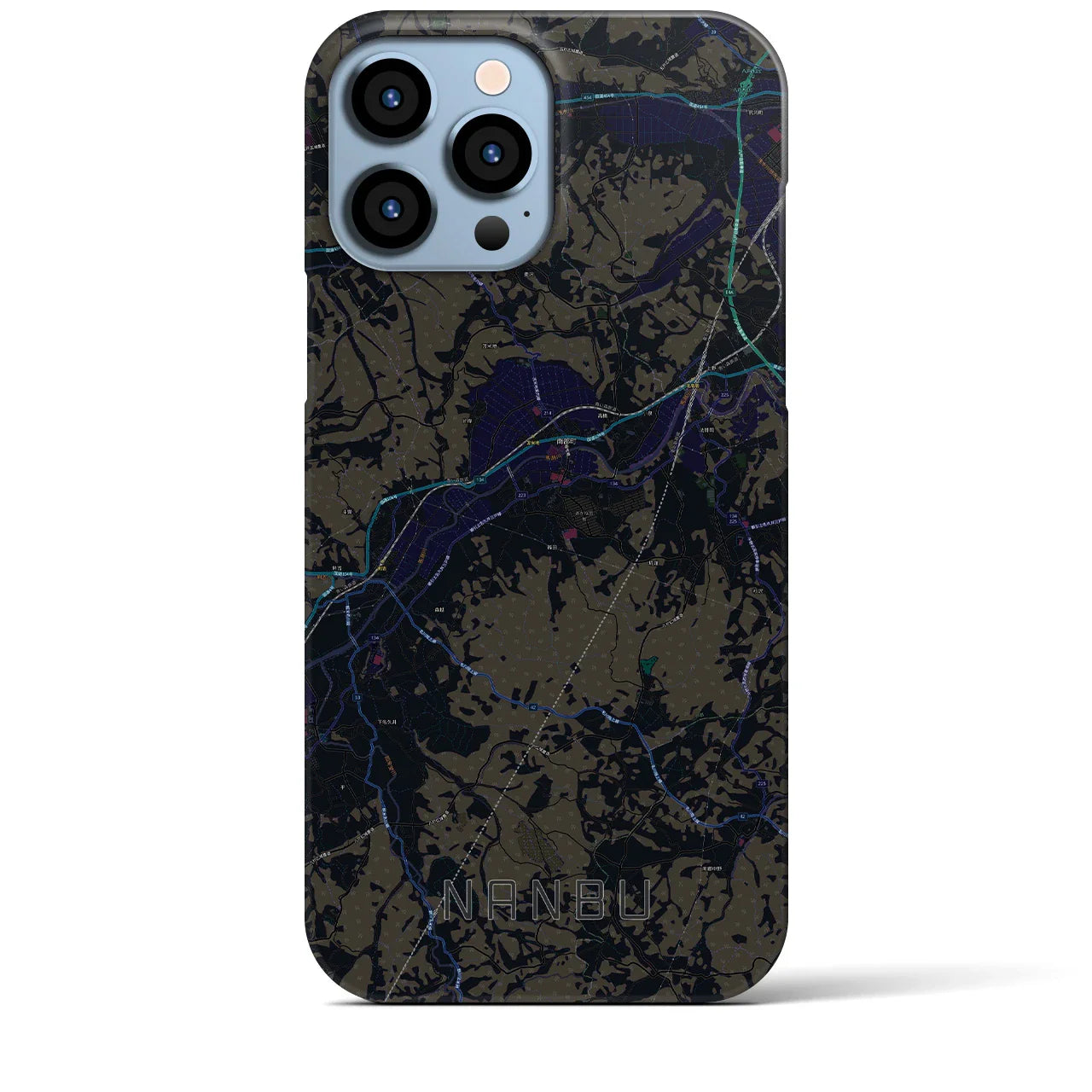 【南部(青森県)】地図柄iPhoneケース(バックカバータイプ)
