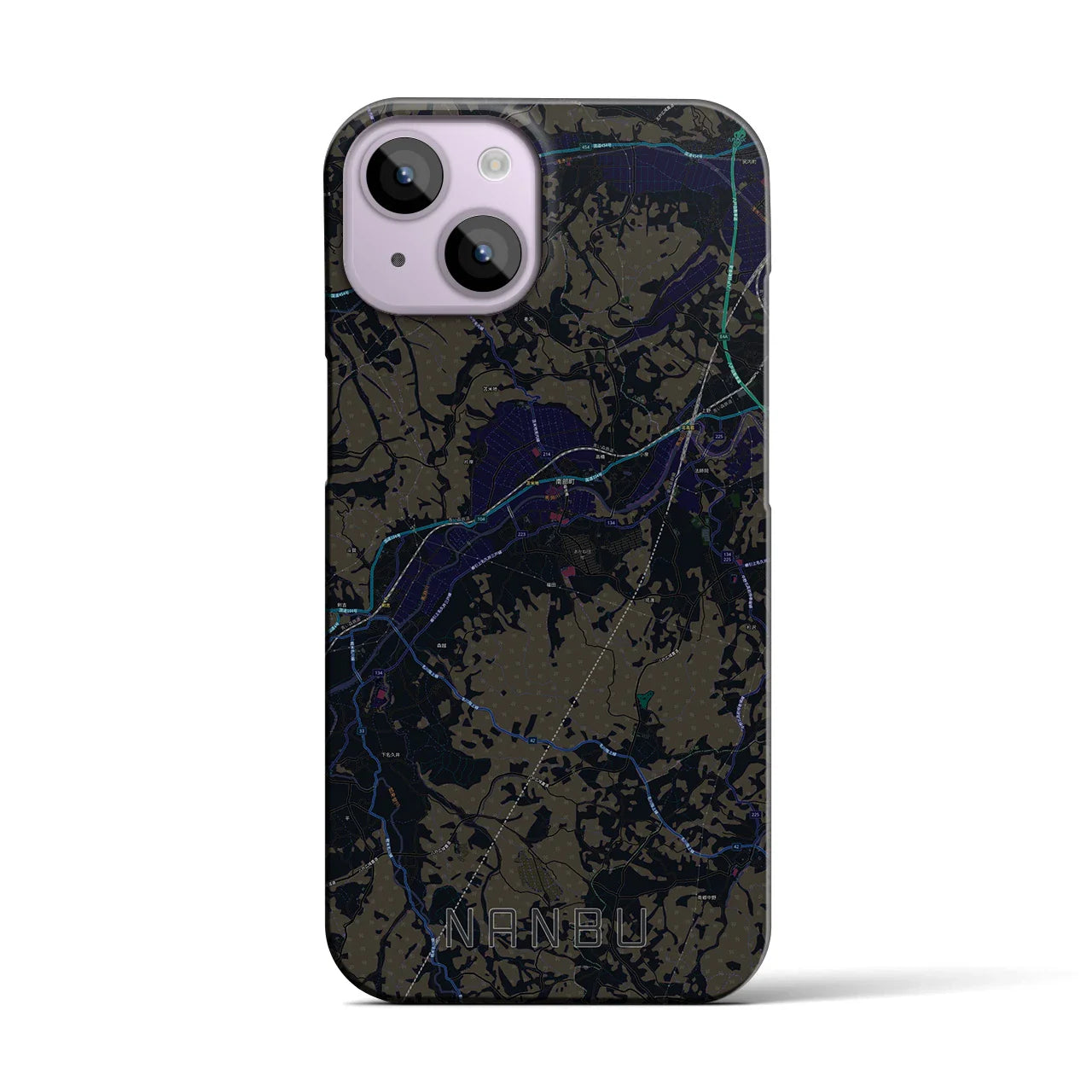【南部(青森県)】地図柄iPhoneケース(バックカバータイプ)