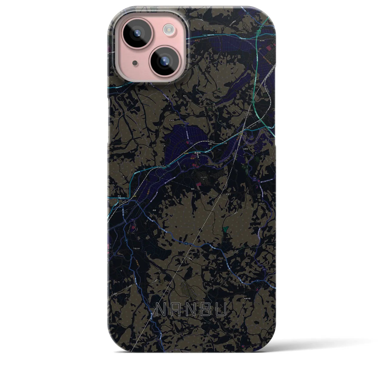 【南部(青森県)】地図柄iPhoneケース(バックカバータイプ)