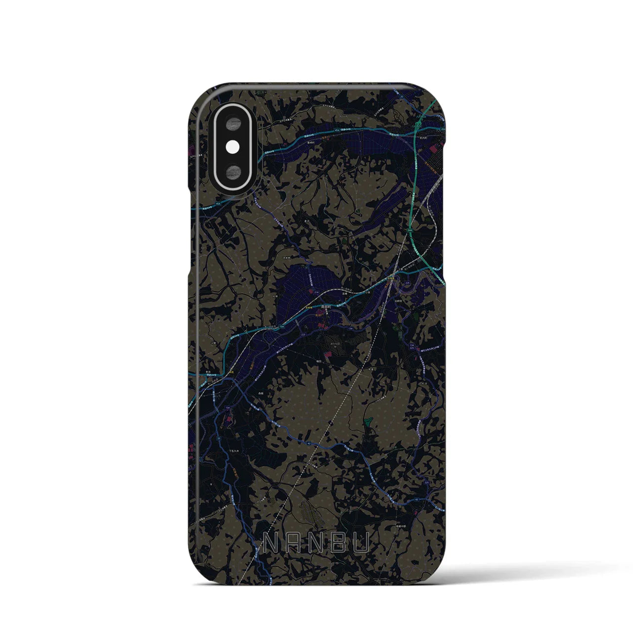 【南部(青森県)】地図柄iPhoneケース(バックカバータイプ)