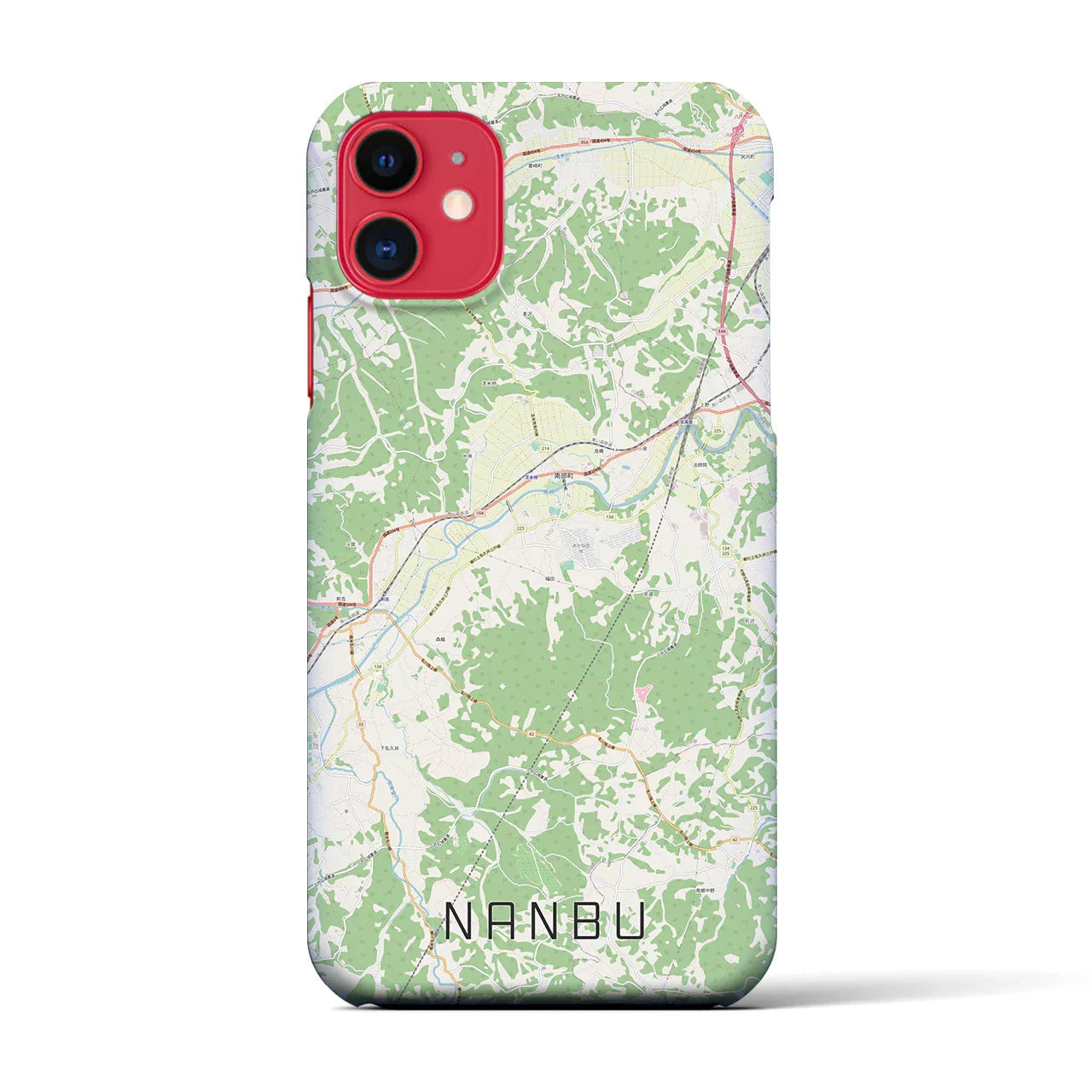 【南部(青森県)】地図柄iPhoneケース(バックカバータイプ)