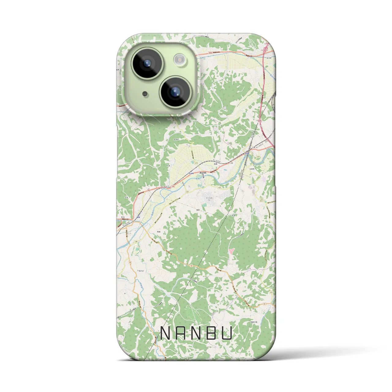 【南部(青森県)】地図柄iPhoneケース(バックカバータイプ)