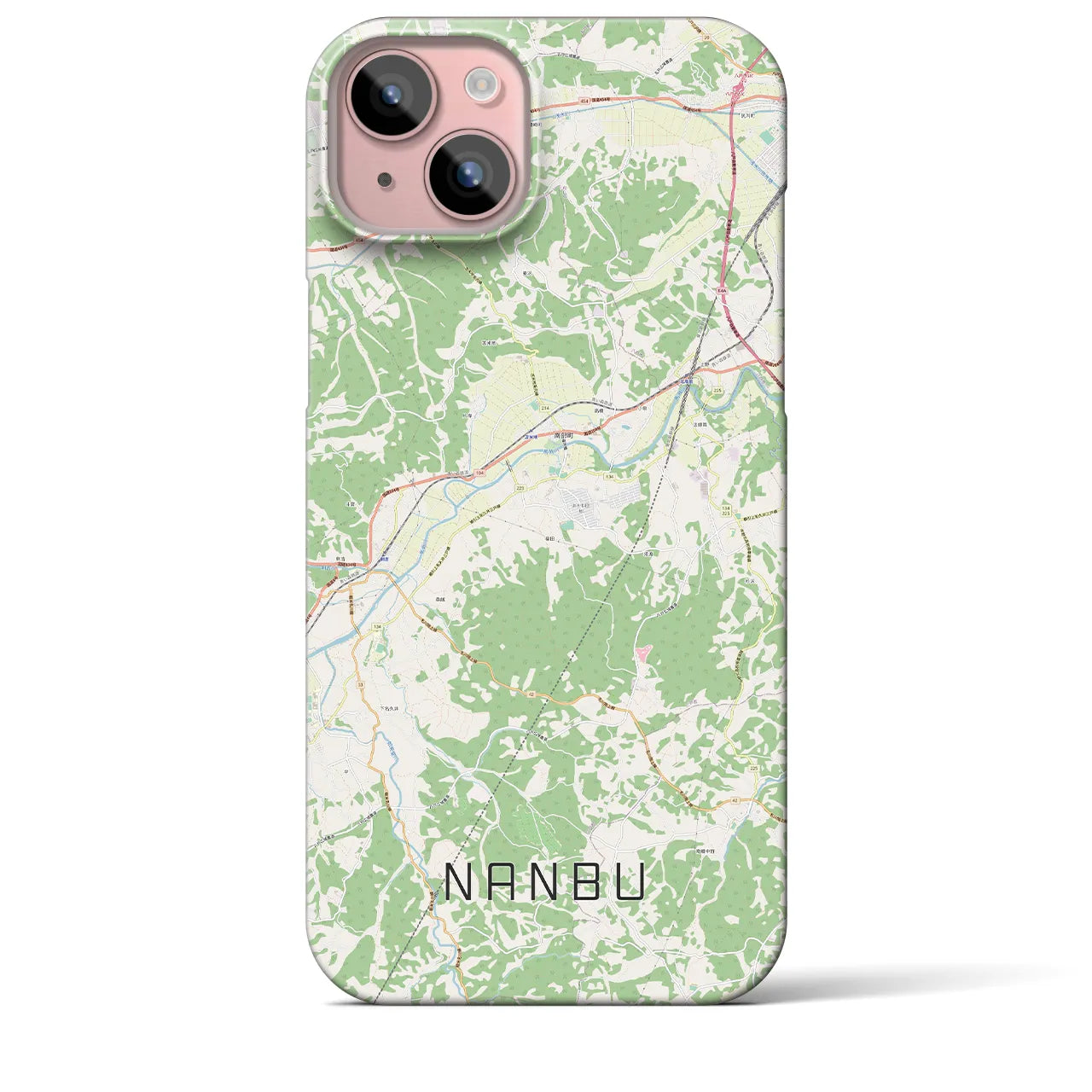 【南部(青森県)】地図柄iPhoneケース(バックカバータイプ)