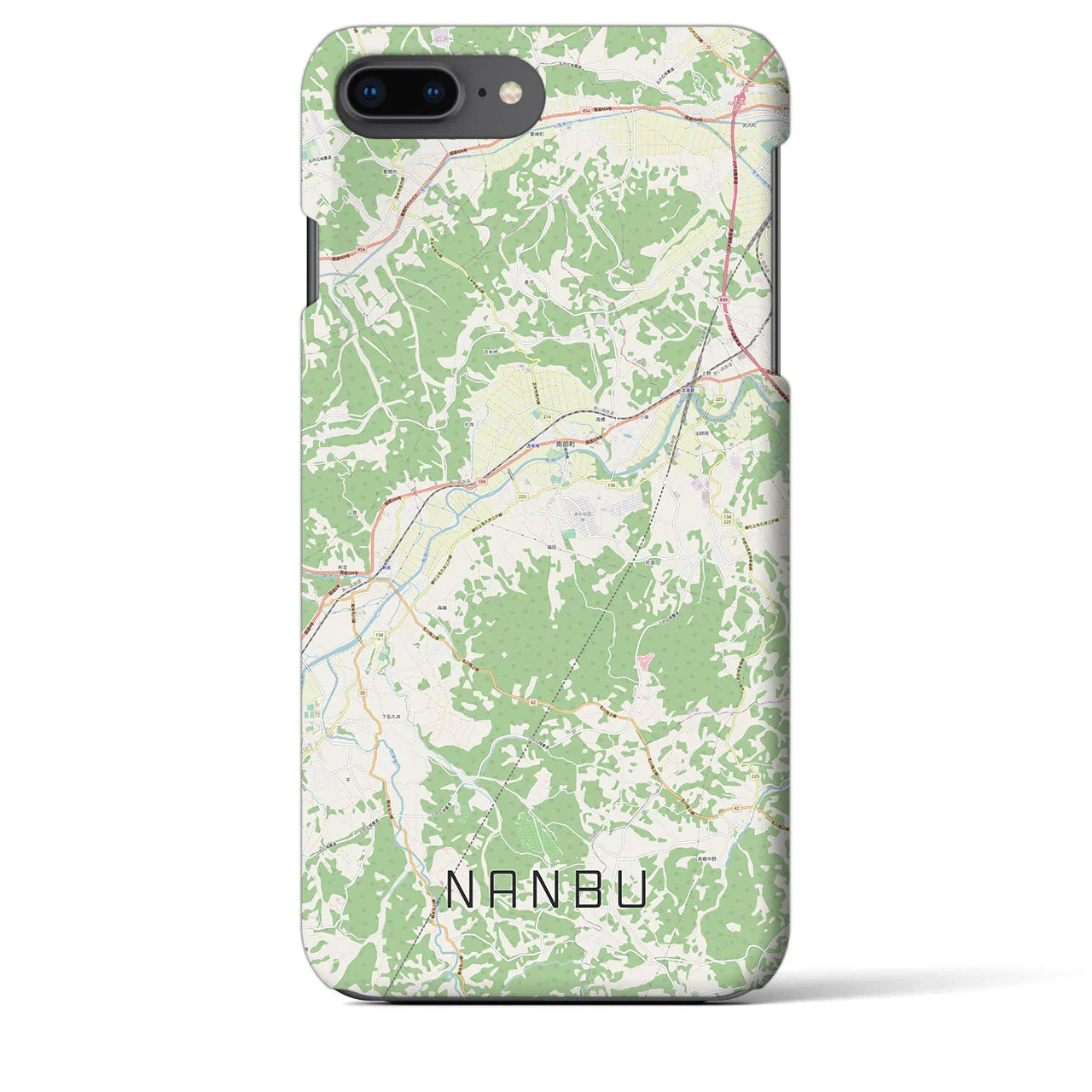 【南部(青森県)】地図柄iPhoneケース(バックカバータイプ)