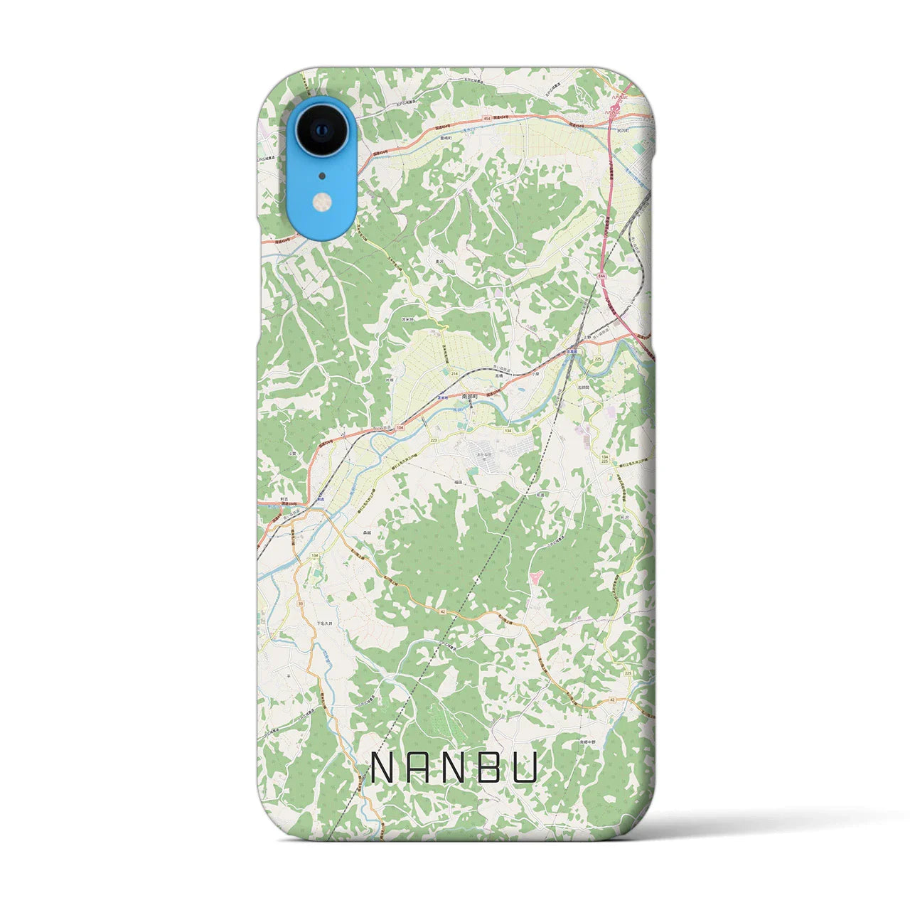 【南部(青森県)】地図柄iPhoneケース(バックカバータイプ)