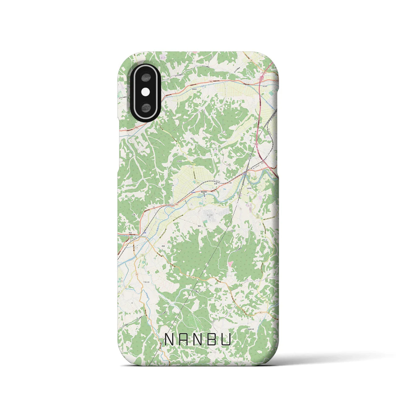 【南部(青森県)】地図柄iPhoneケース(バックカバータイプ)
