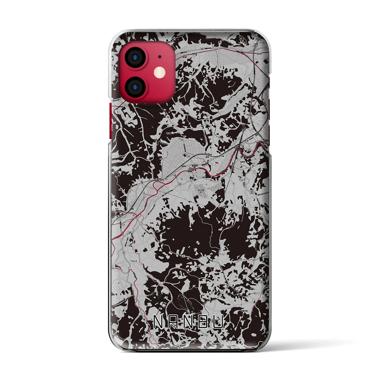 【南部(青森県)】地図柄iPhoneケース(クリアタイプ)