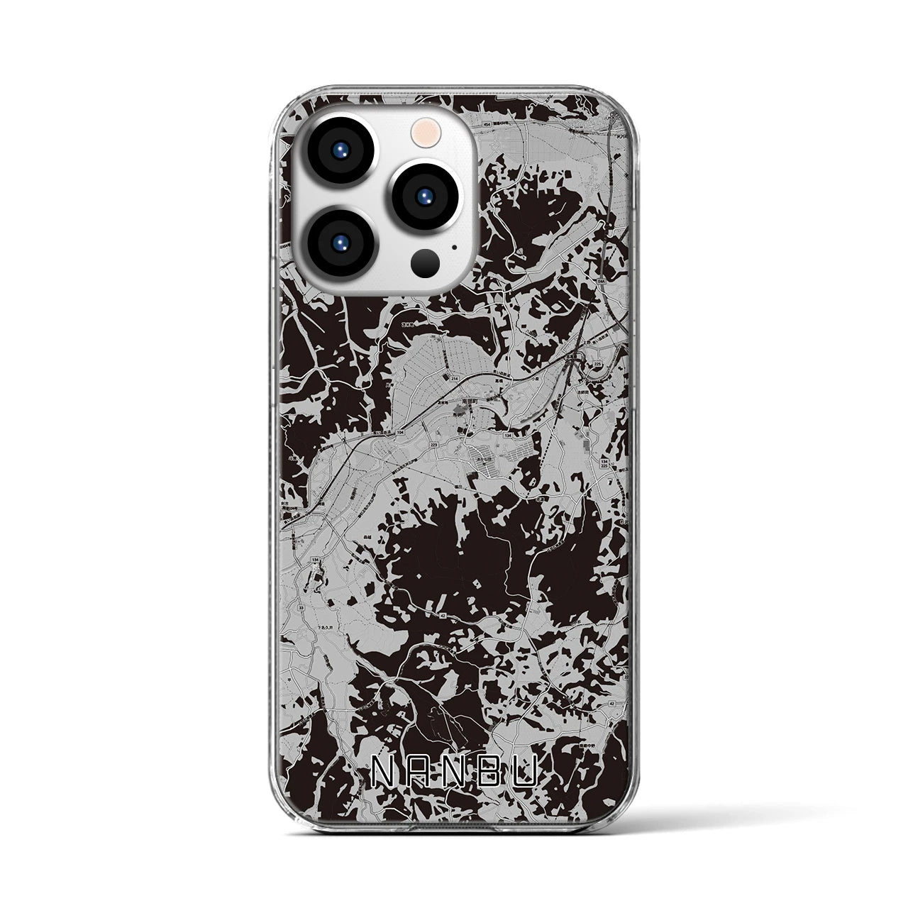 【南部(青森県)】地図柄iPhoneケース(クリアタイプ)