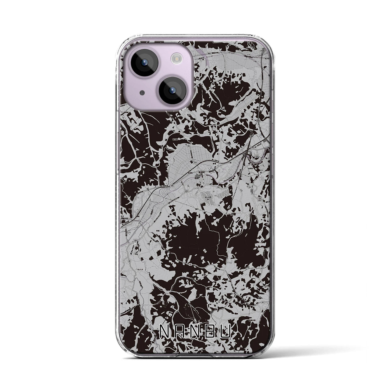 【南部(青森県)】地図柄iPhoneケース(クリアタイプ)