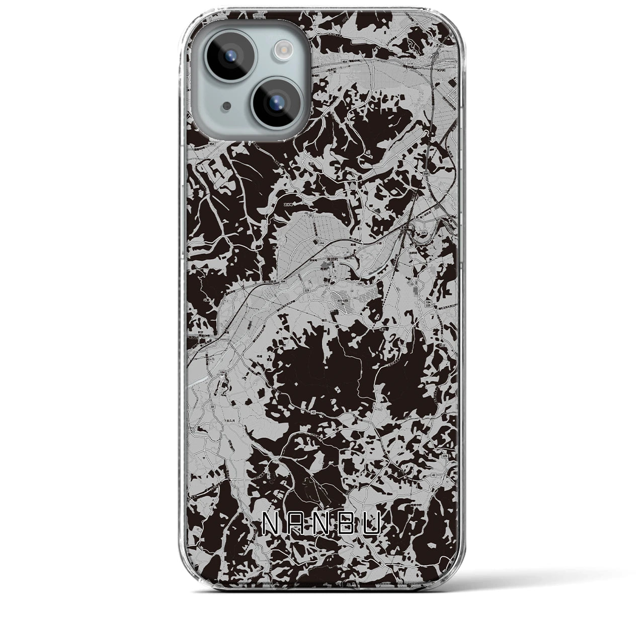 【南部(青森県)】地図柄iPhoneケース(クリアタイプ)