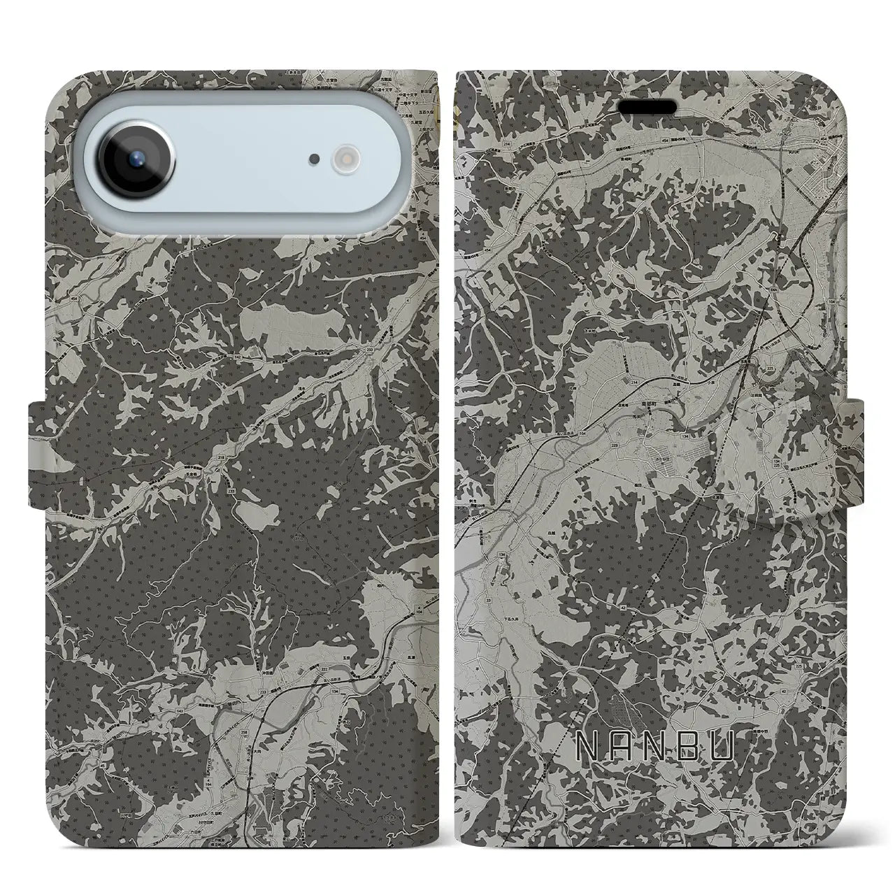 【南部(青森県)】地図柄iPhoneケース(手帳タイプ)