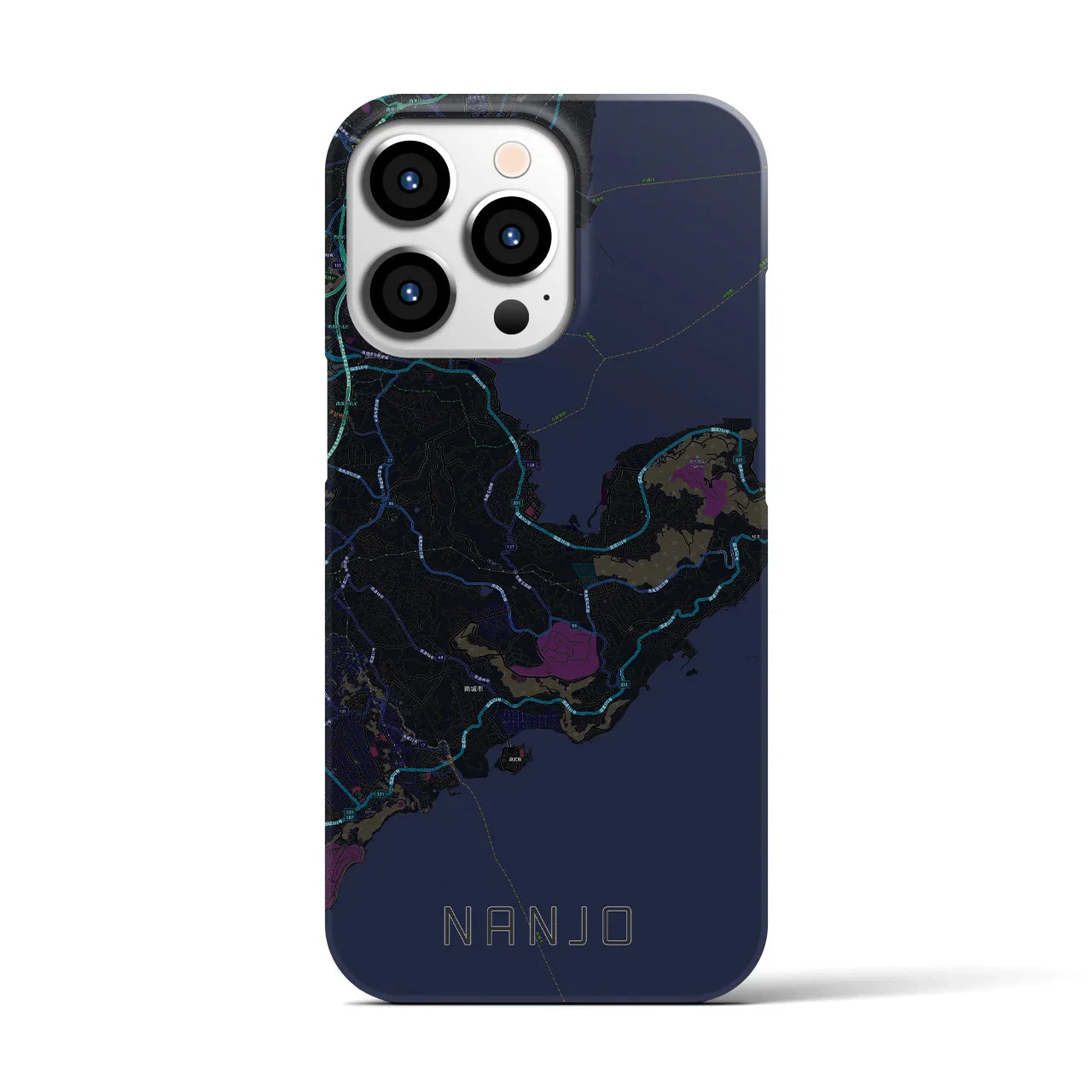 【南城(沖縄県)】地図柄iPhoneケース(バックカバータイプ)