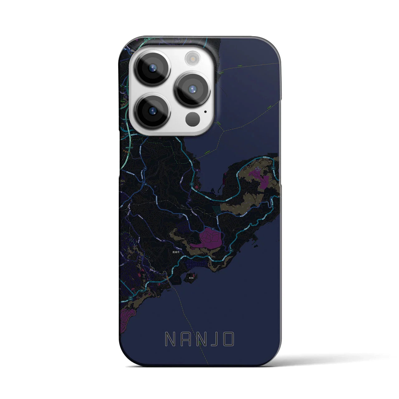 【南城(沖縄県)】地図柄iPhoneケース(バックカバータイプ)