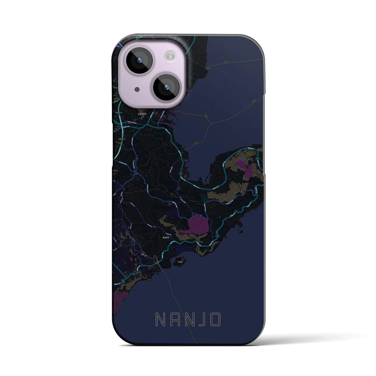 【南城(沖縄県)】地図柄iPhoneケース(バックカバータイプ)