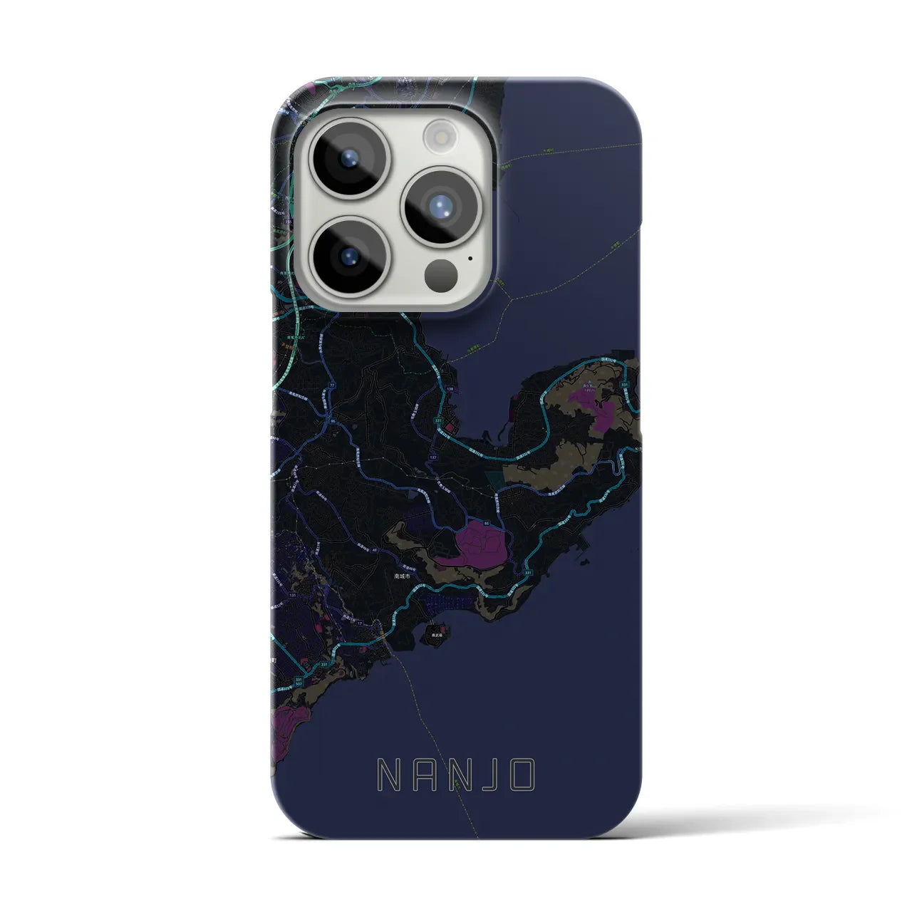 【南城(沖縄県)】地図柄iPhoneケース(バックカバータイプ)