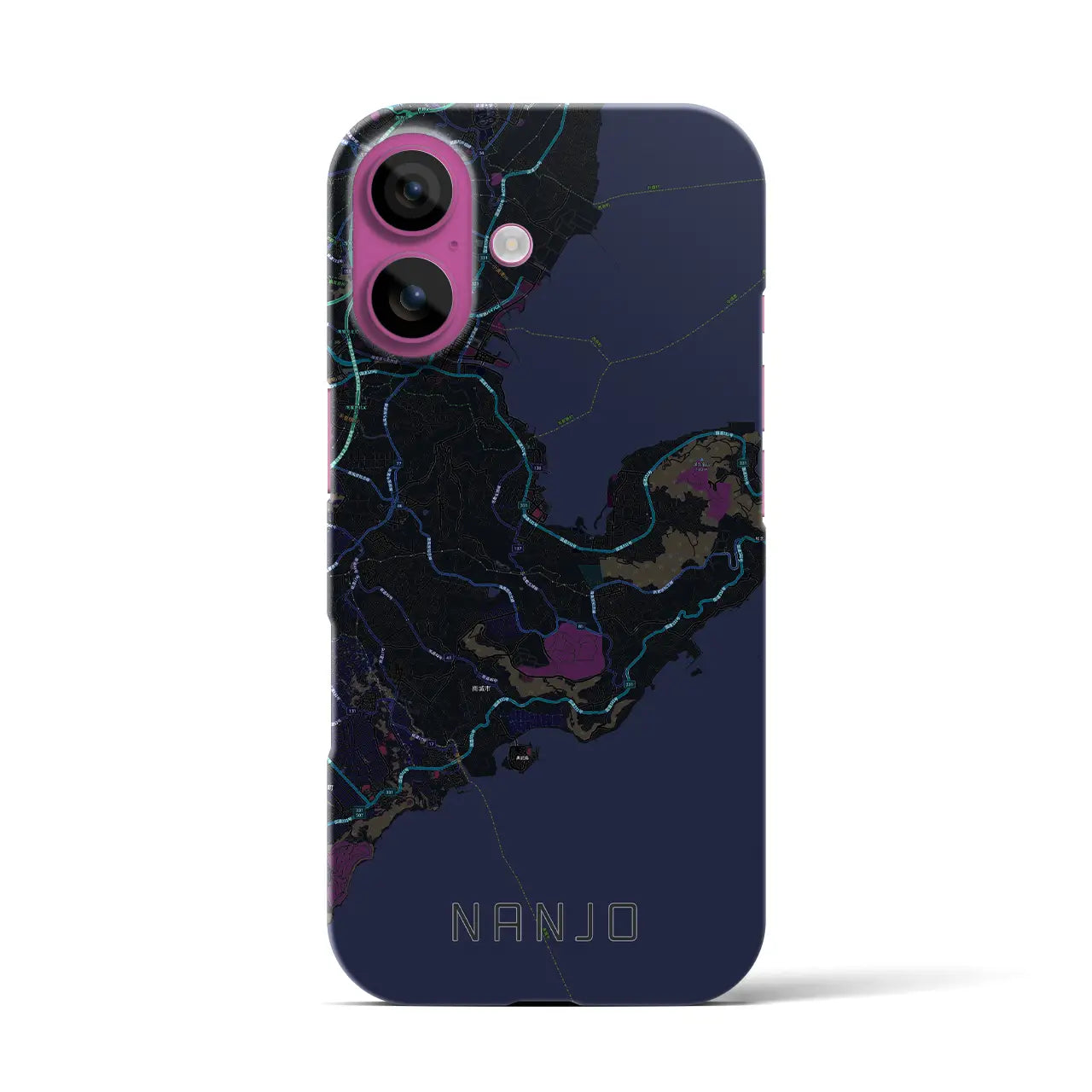 【南城(沖縄県)】地図柄iPhoneケース(バックカバータイプ)