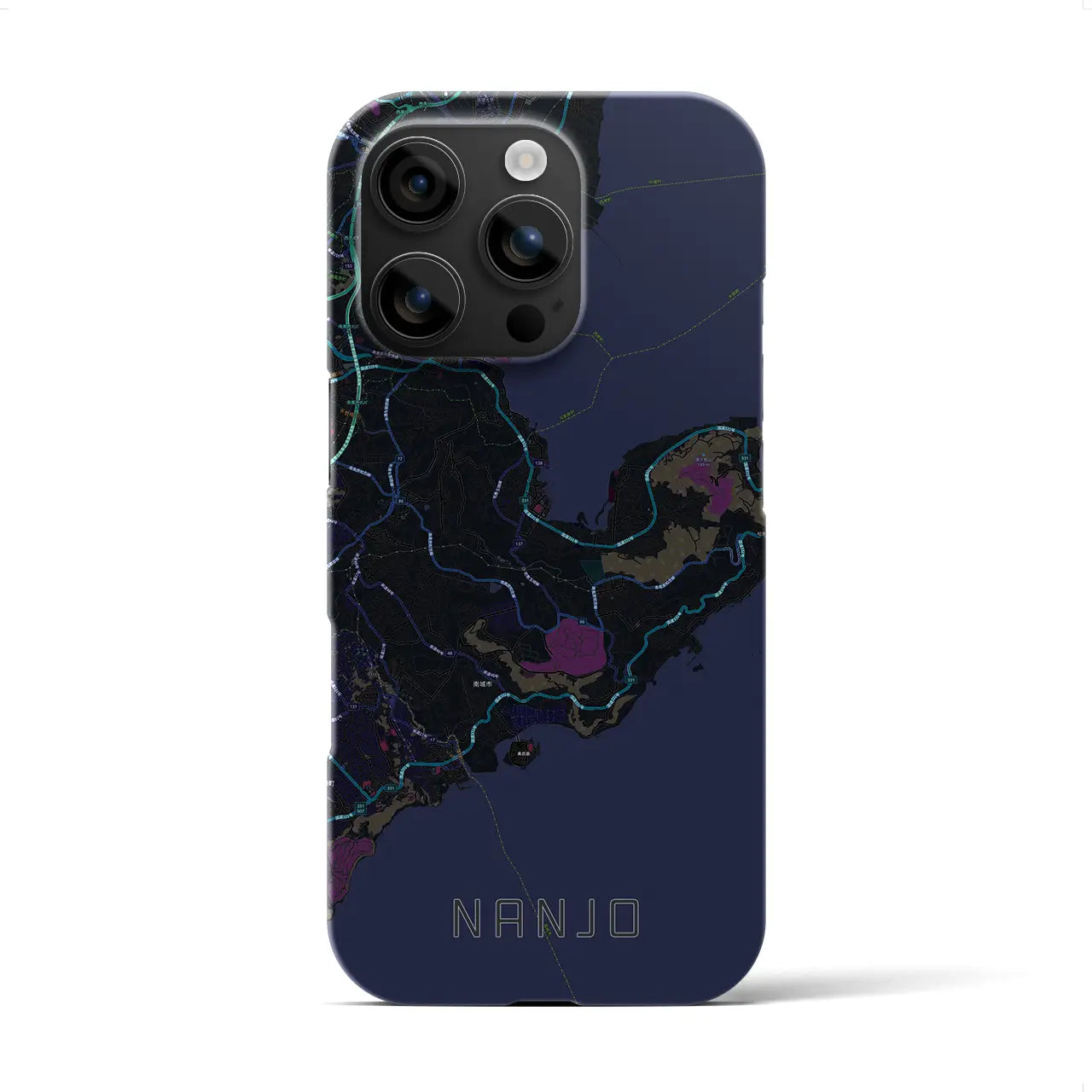 【南城(沖縄県)】地図柄iPhoneケース(バックカバータイプ)