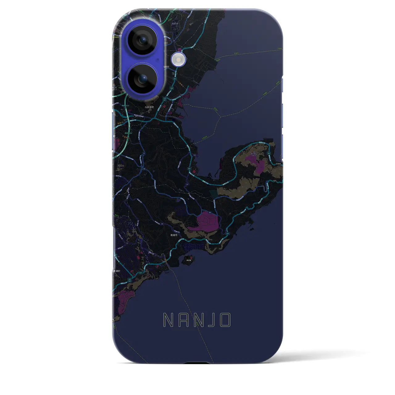 【南城(沖縄県)】地図柄iPhoneケース(バックカバータイプ)