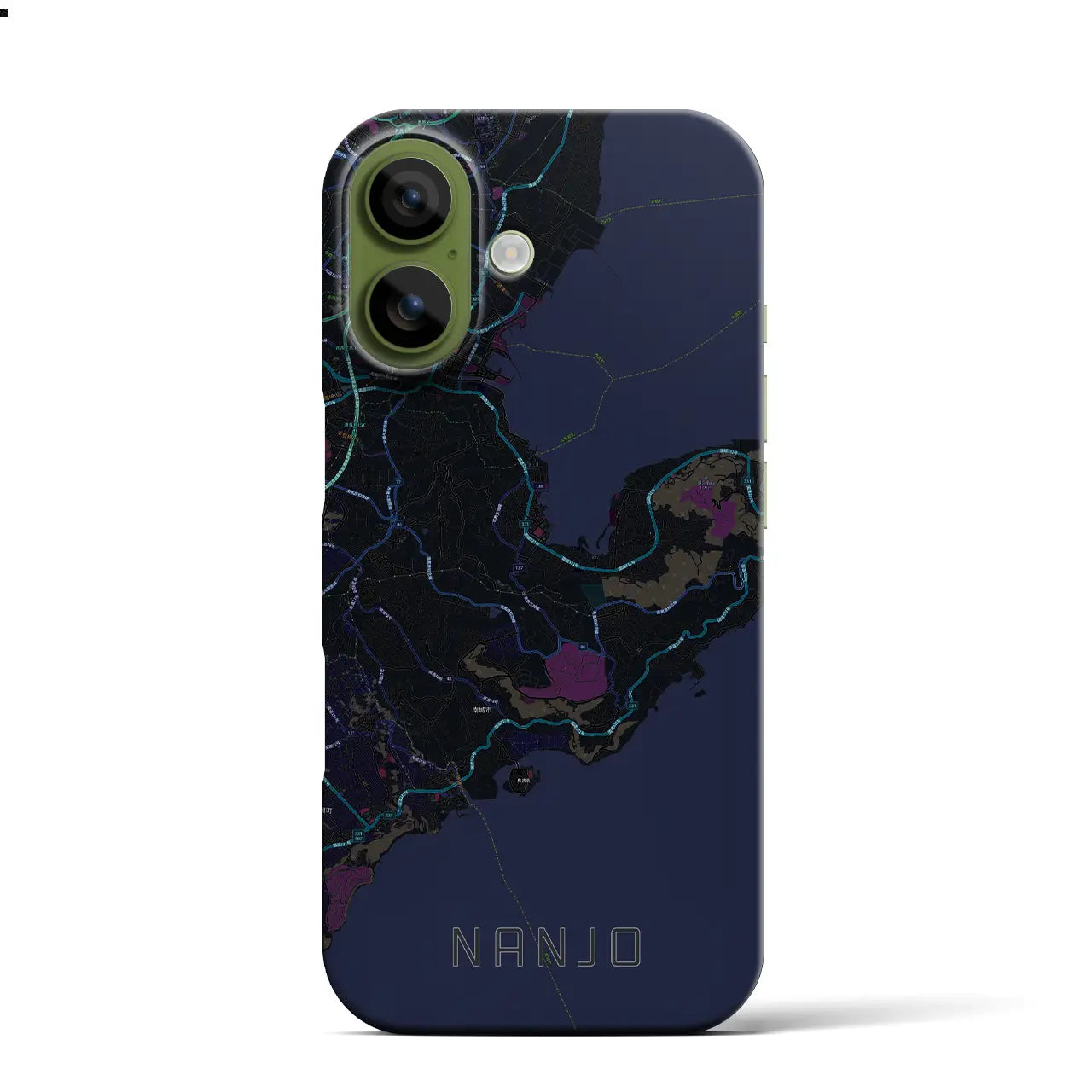 【南城(沖縄県)】地図柄iPhoneケース(バックカバータイプ)
