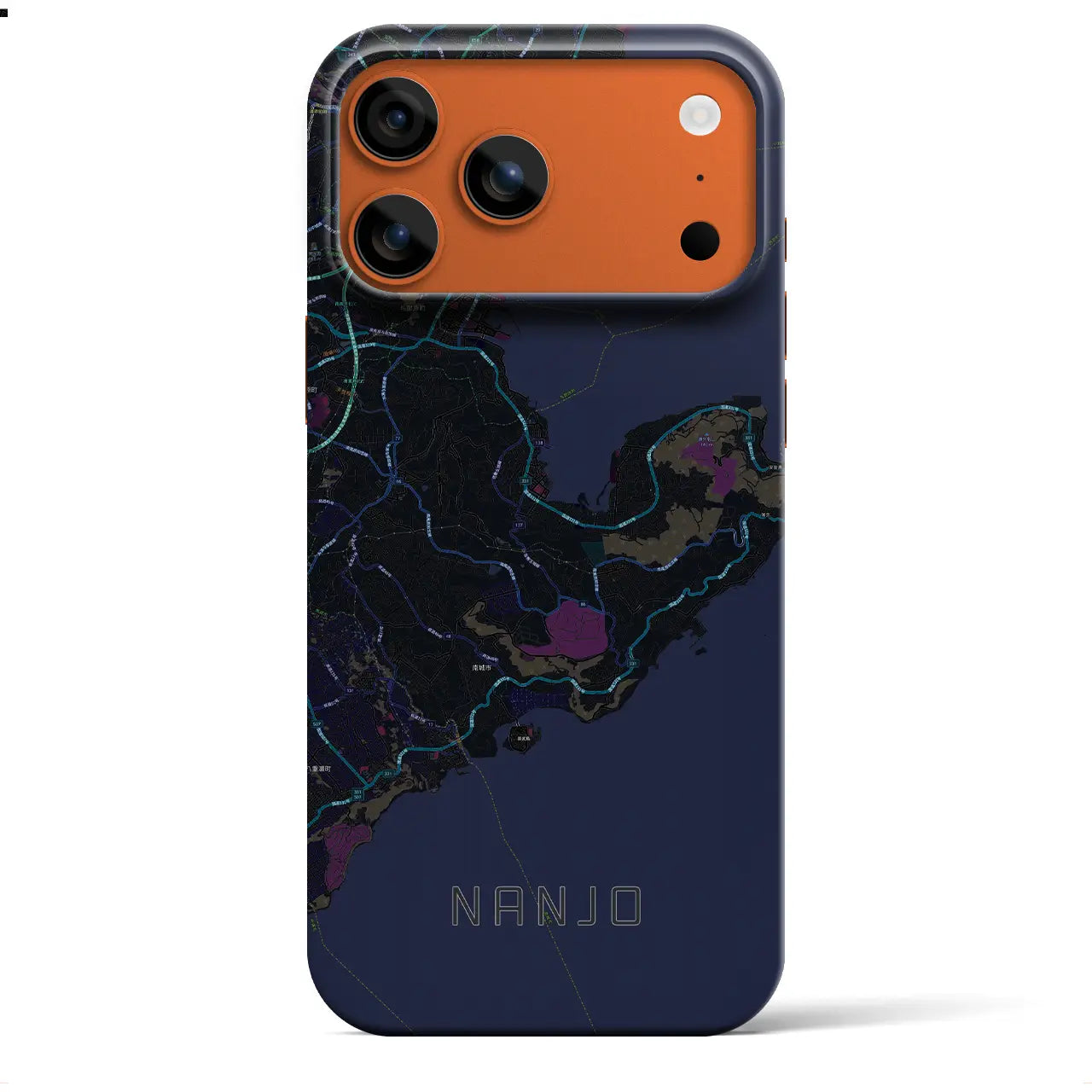 【南城(沖縄県)】地図柄iPhoneケース(バックカバータイプ)