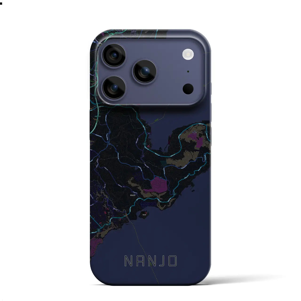 【南城(沖縄県)】地図柄iPhoneケース(バックカバータイプ)