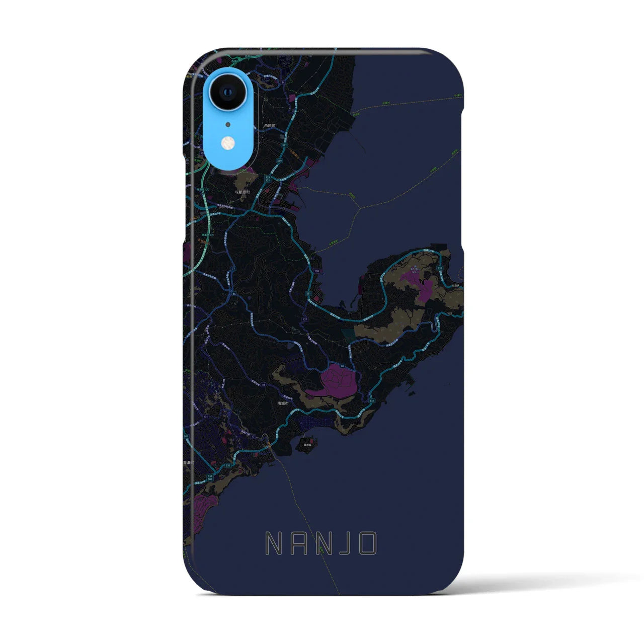 【南城(沖縄県)】地図柄iPhoneケース(バックカバータイプ)