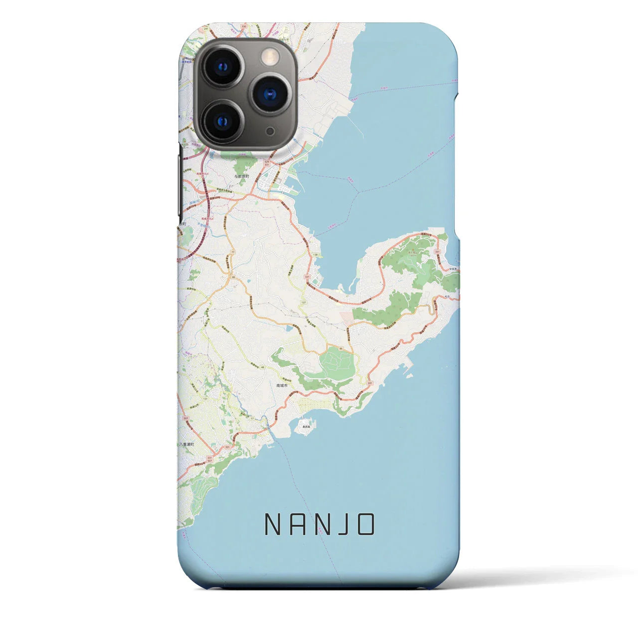 【南城(沖縄県)】地図柄iPhoneケース(バックカバータイプ)