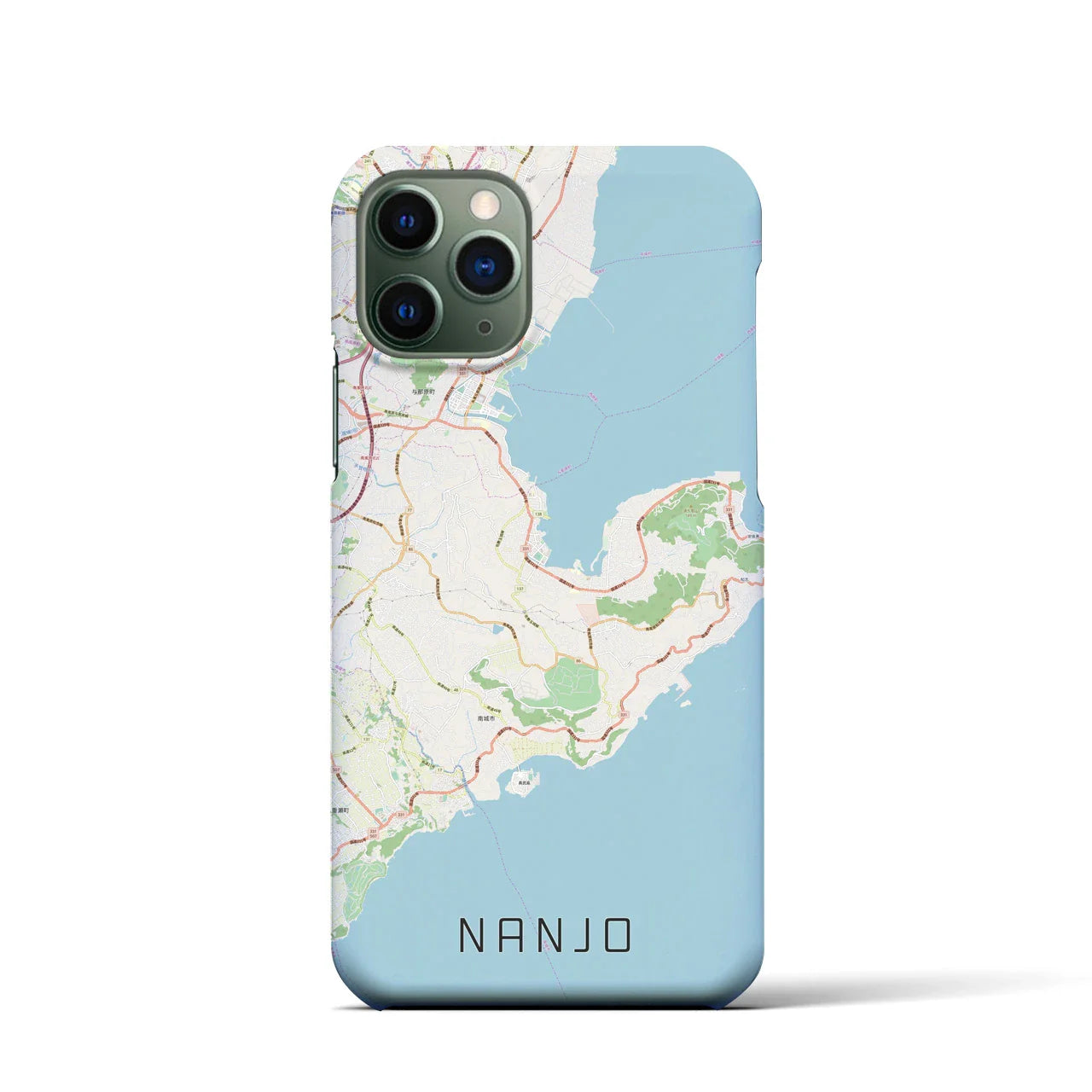 【南城(沖縄県)】地図柄iPhoneケース(バックカバータイプ)