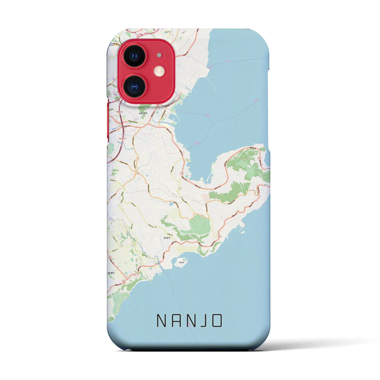 【南城(沖縄県)】地図柄iPhoneケース(バックカバータイプ)