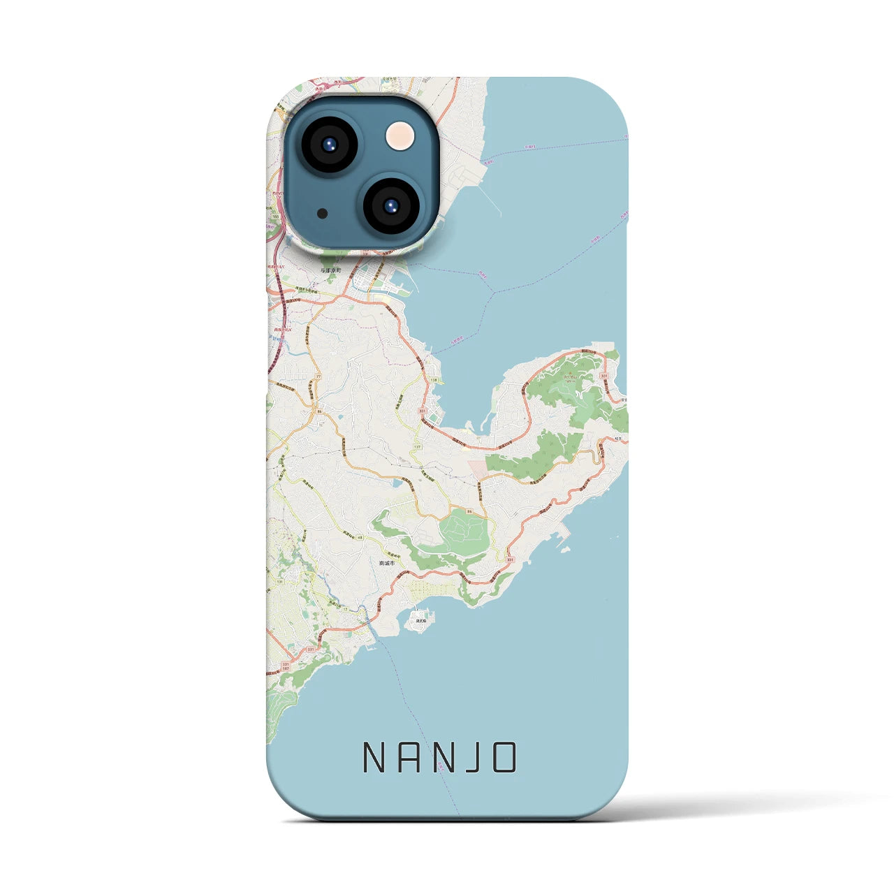 【南城(沖縄県)】地図柄iPhoneケース(バックカバータイプ)