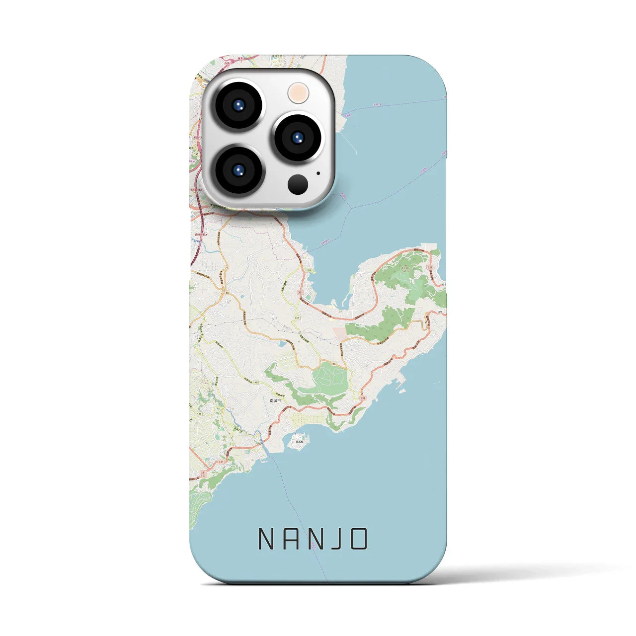 【南城(沖縄県)】地図柄iPhoneケース(バックカバータイプ)