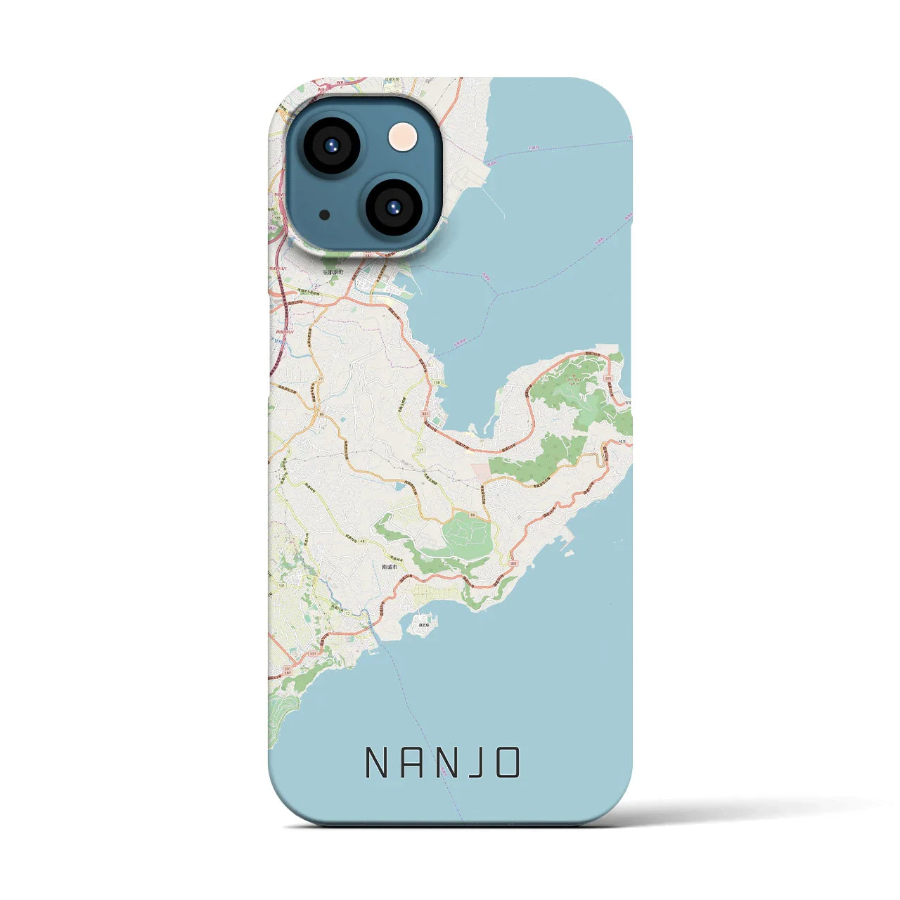 【南城(沖縄県)】地図柄iPhoneケース(バックカバータイプ)