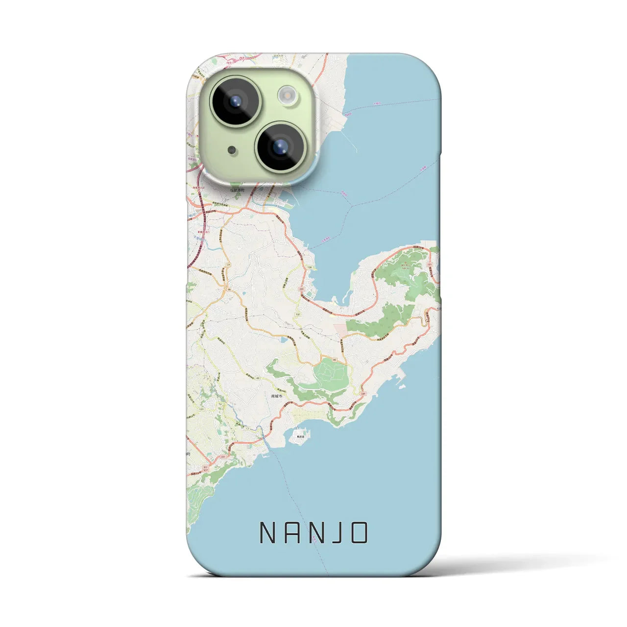 【南城(沖縄県)】地図柄iPhoneケース(バックカバータイプ)
