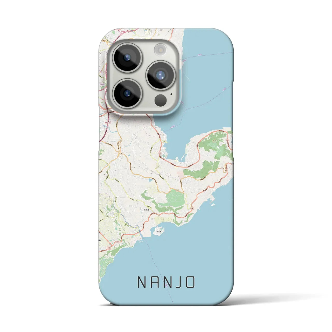 【南城(沖縄県)】地図柄iPhoneケース(バックカバータイプ)