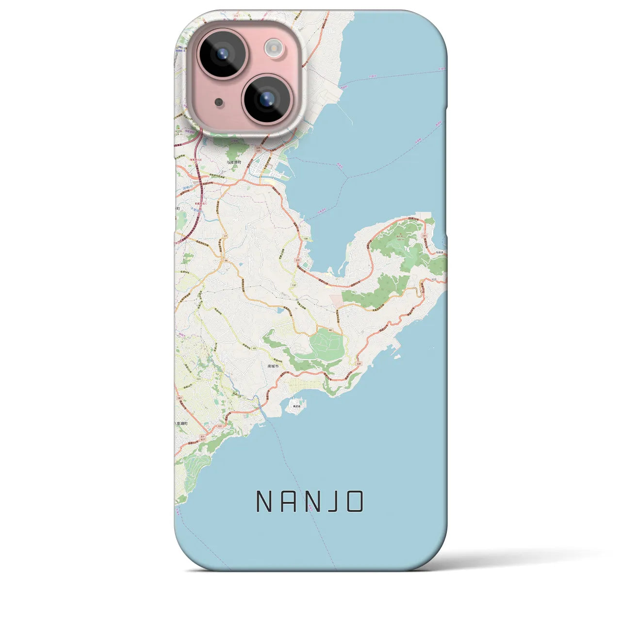 【南城(沖縄県)】地図柄iPhoneケース(バックカバータイプ)
