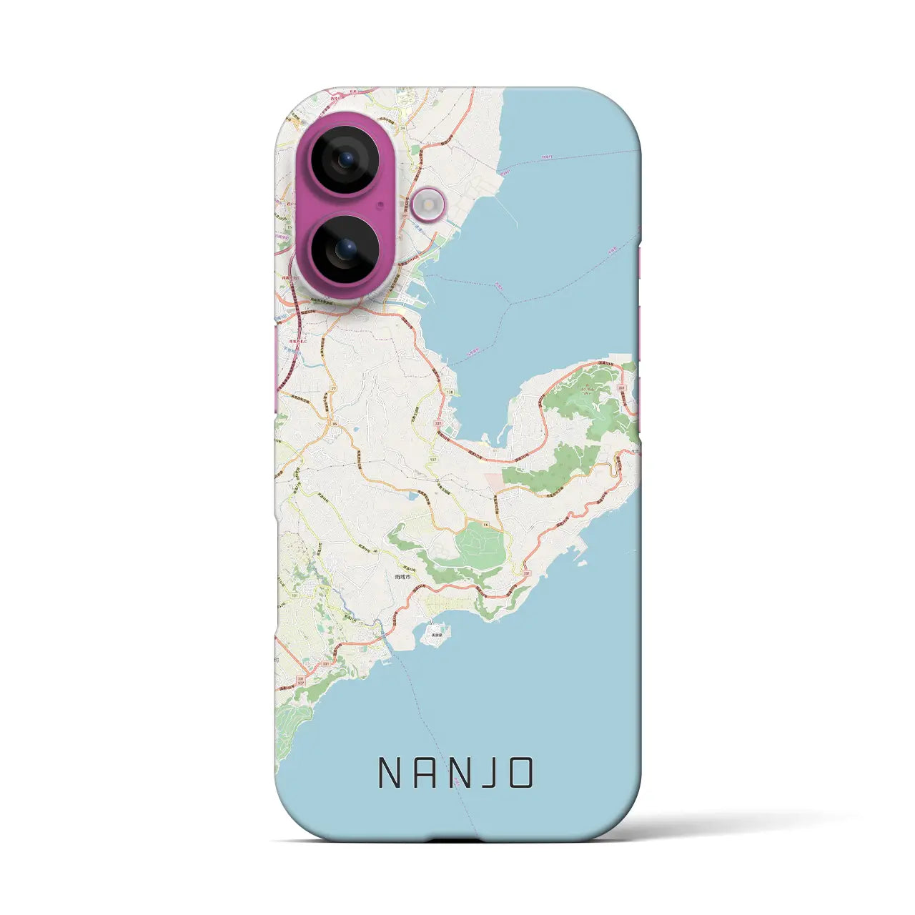 【南城(沖縄県)】地図柄iPhoneケース(バックカバータイプ)