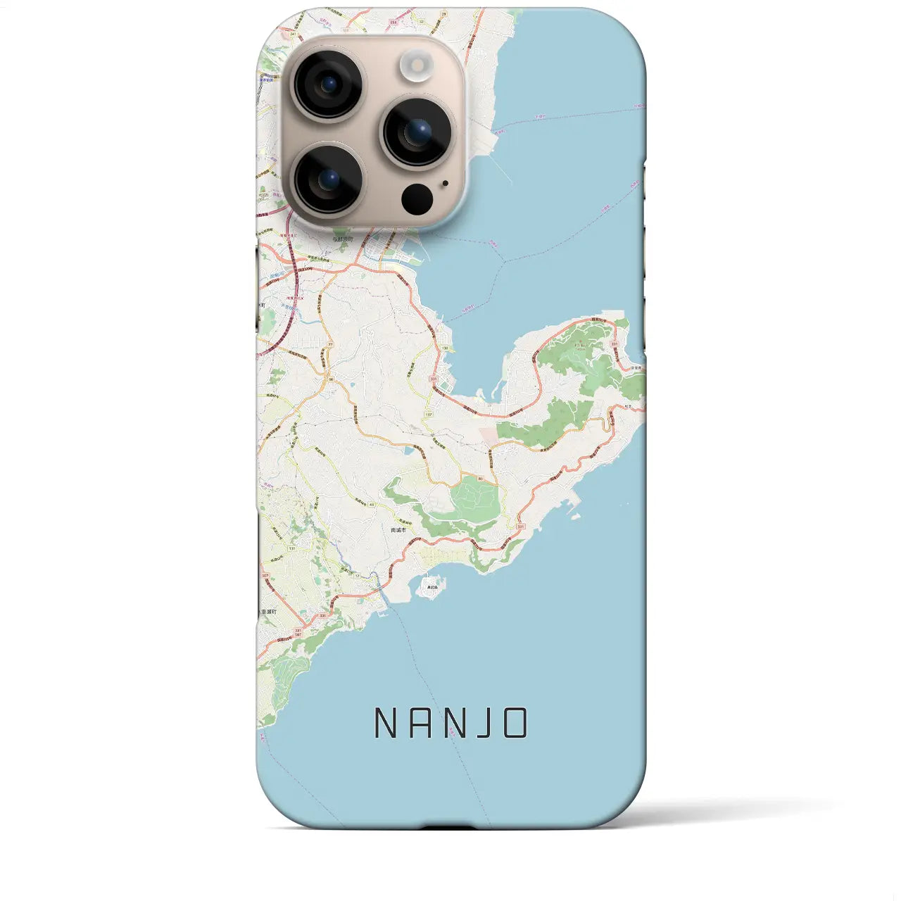 【南城(沖縄県)】地図柄iPhoneケース(バックカバータイプ)