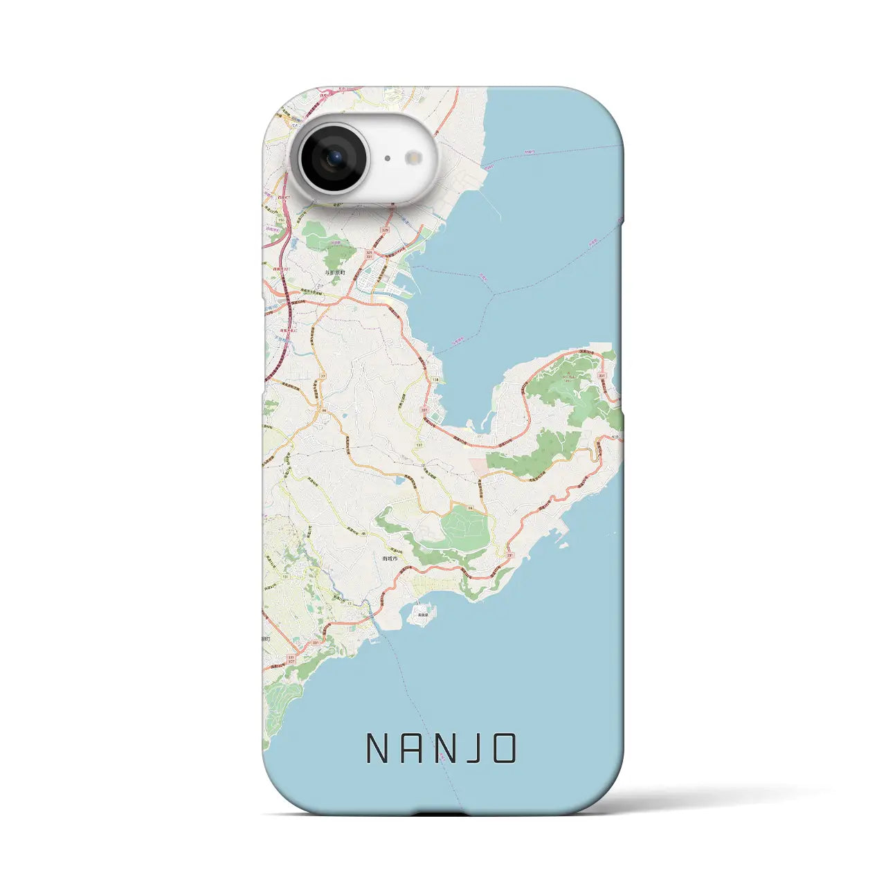 【南城(沖縄県)】地図柄iPhoneケース(バックカバータイプ)