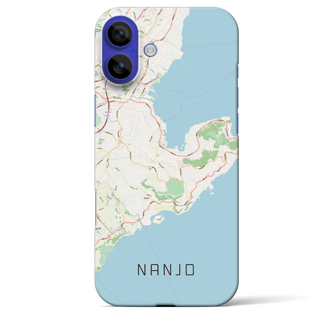 【南城(沖縄県)】地図柄iPhoneケース(バックカバータイプ)