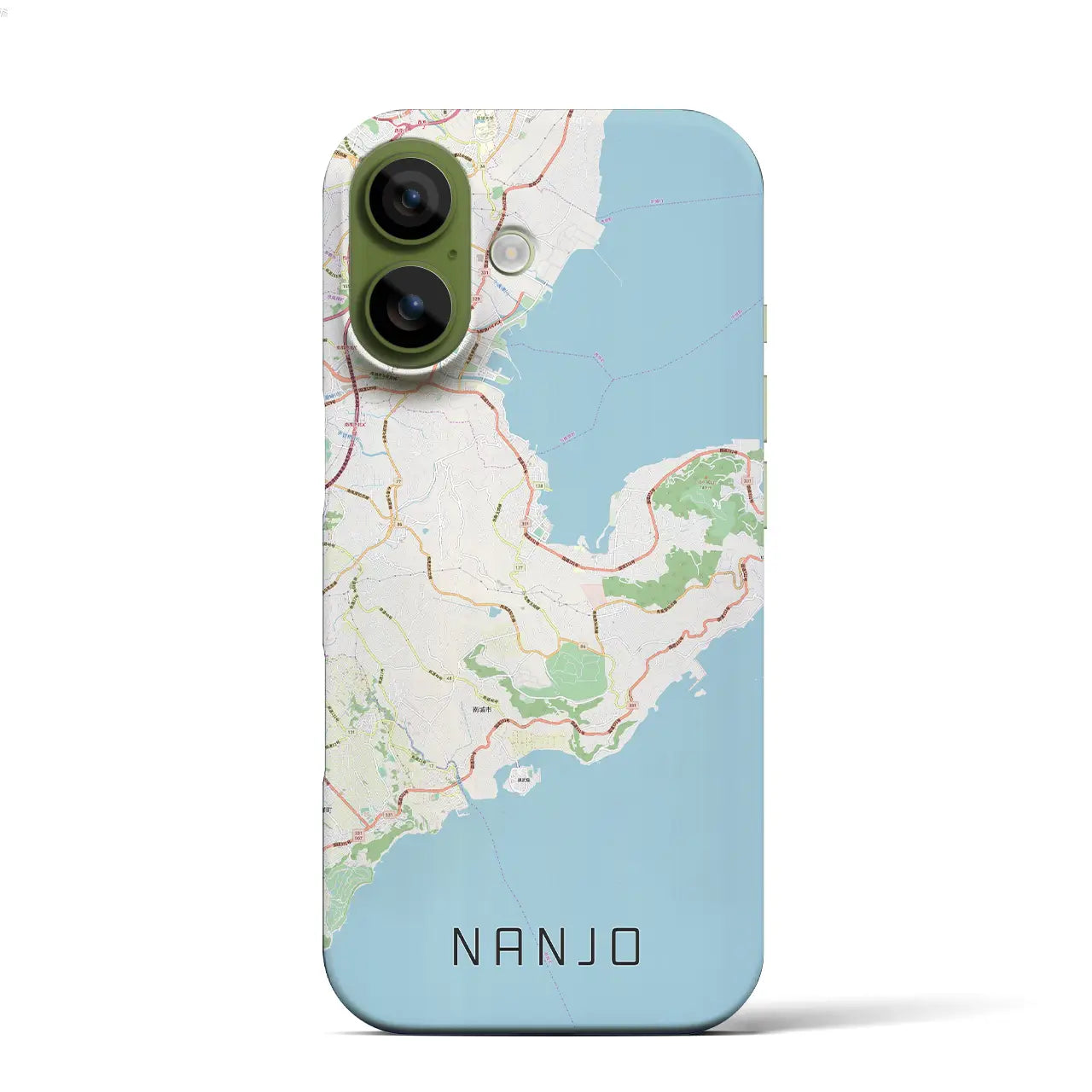 【南城(沖縄県)】地図柄iPhoneケース(バックカバータイプ)