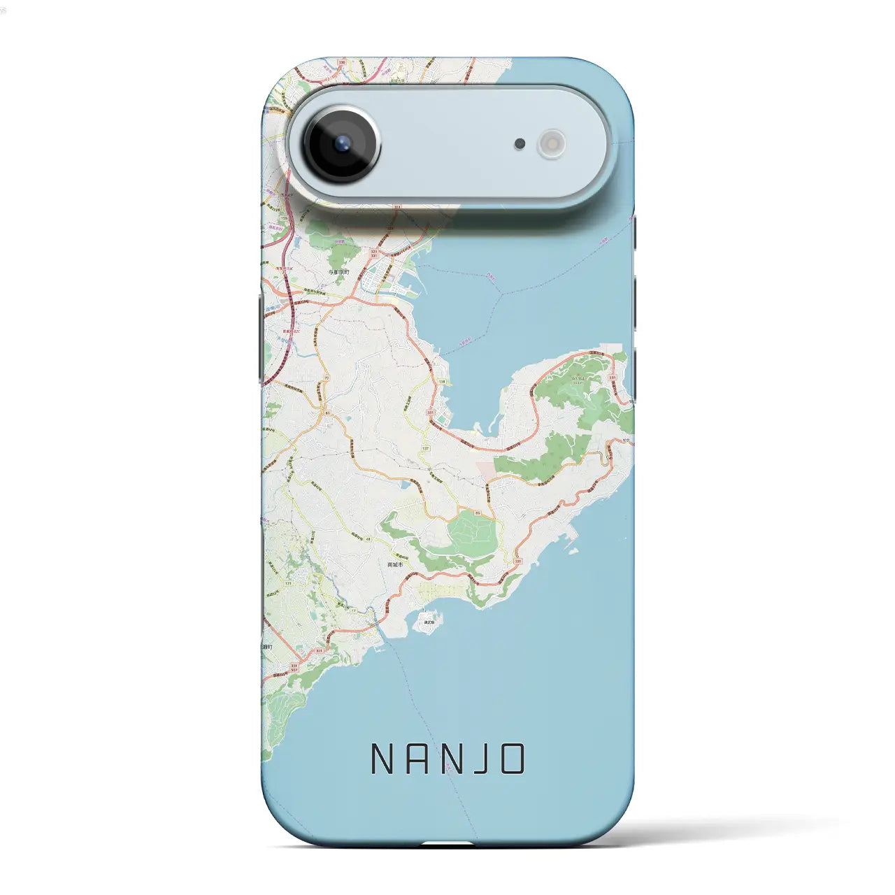 【南城(沖縄県)】地図柄iPhoneケース(バックカバータイプ)