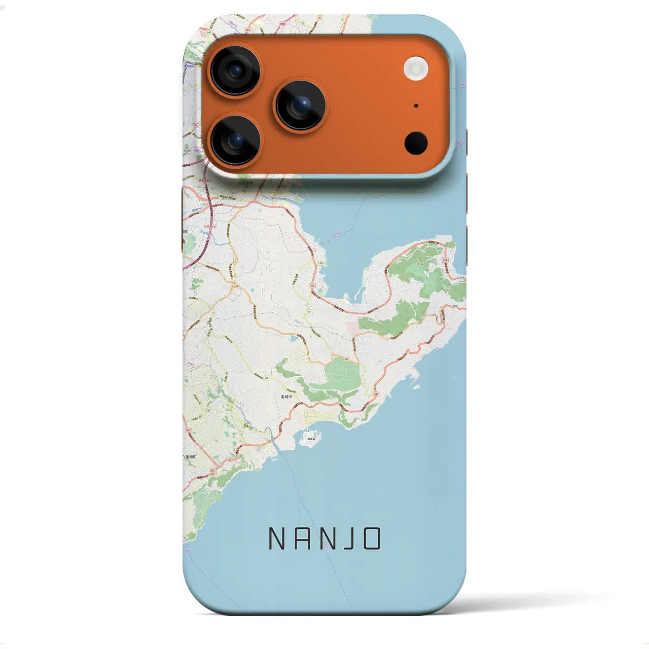 【南城(沖縄県)】地図柄iPhoneケース(バックカバータイプ)