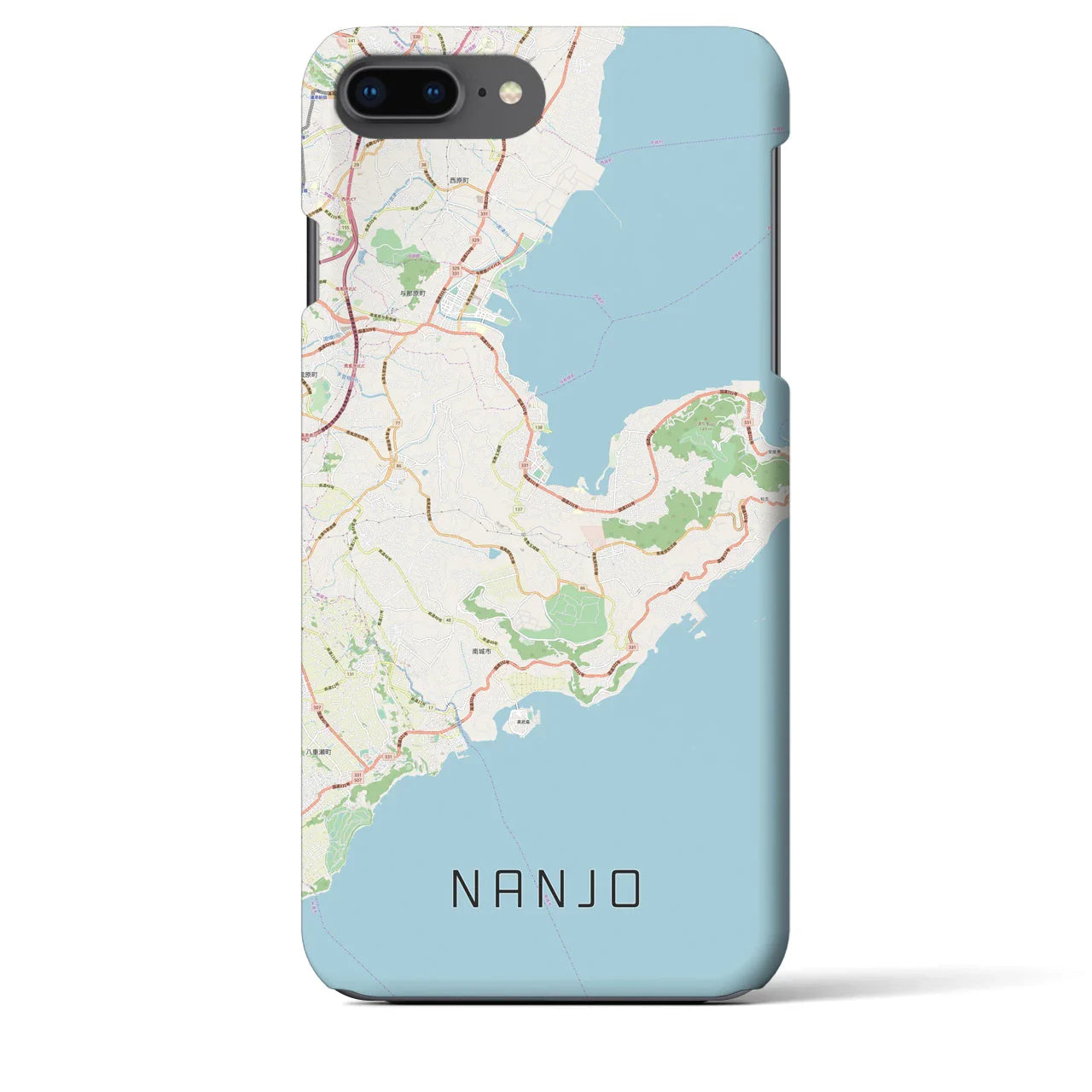 【南城(沖縄県)】地図柄iPhoneケース(バックカバータイプ)