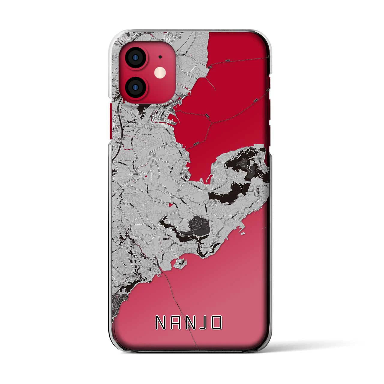 【南城(沖縄県)】地図柄iPhoneケース(クリアタイプ)